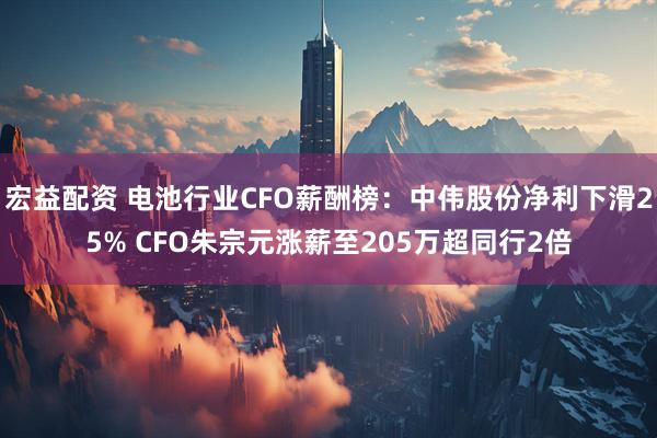 宏益配资 电池行业CFO薪酬榜：中伟股份净利下滑25% CFO朱宗元涨薪至205万超同行2倍