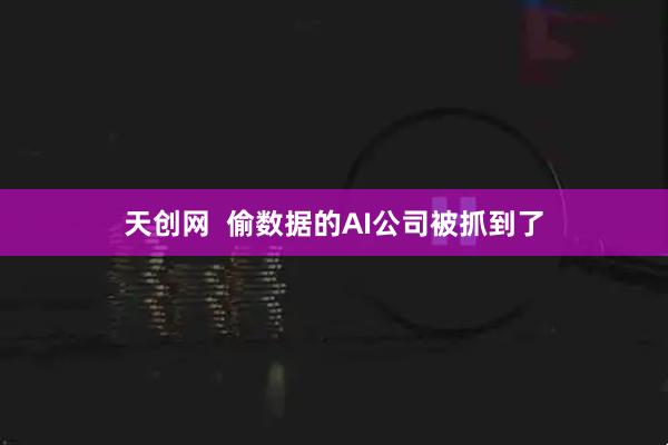 天创网  偷数据的AI公司被抓到了